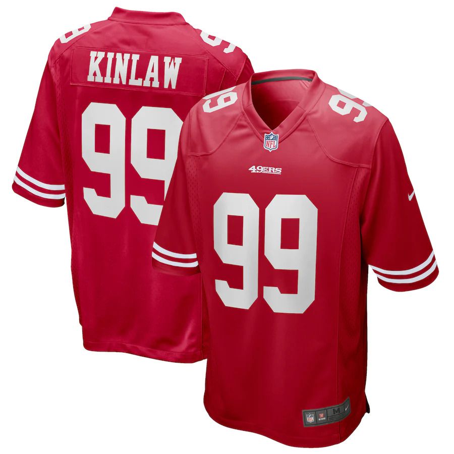 Cheap Men San Francisco 49ers 99 Javon Kinlaw Nike Scarlet Game NFL Jersey